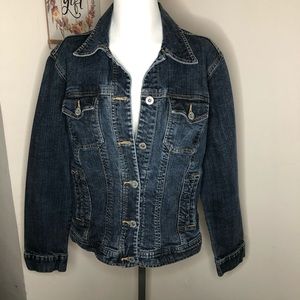 Chico’s Platinum Classic Denim Jacket 0/S